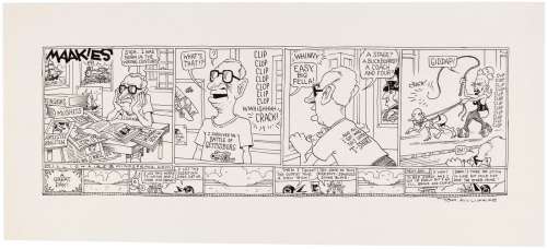 TONY MILLIONAIRE "MAAKIES" COMIC STRIP ORIGINAL ART.