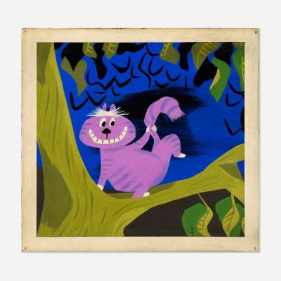 Mary Blair, Alice in Wonderland "Cheshire Cat" Concept Presentation Original Art | Landry Pop Auctions