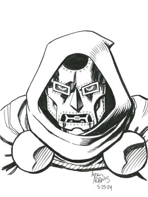Arthur Adams | Doctor Doom By Arthur Adams 9X12 | ComicArtFans Classifieds