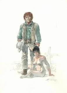 Hermann. Illustration originale Comanche | BDEnchères