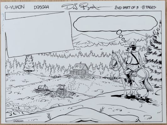 Don Rosa | Don Rosa - Scrooge McDuck - 1995 - Hearts of the Yukon - P9A Half-Splash | ComicArtFans Classifieds