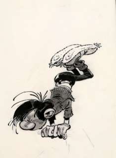 Franquin | Gaston, illustration Ã  l’encre de Chine, au lavis… | Banque Dessinée
