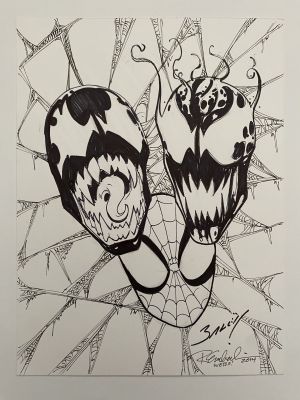 Mark Bagley, Randy Emberlin | Venom, Carnage, Spider-Man Re-Creation of Amazing Spider-Man 363 Cover By Bagley/Emberlin (2014) | ComicArtFans Classifieds