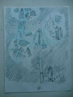 Will Eisner Originele schetsplaat - Will Eisner reader/ zonsondergang in Sunshine City - Page volante - Autre - (1985) | Catawiki