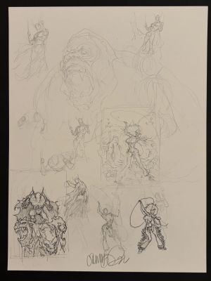Tim Vigil | Tim Vigil - Faust, Sin City Nancy, King Kong Sketches | ComicArtFans Classifieds