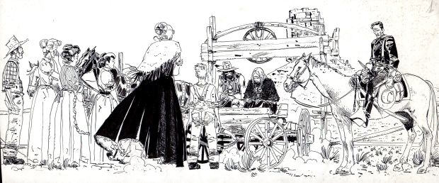 Goran Parlov | Parlov - Ken Parker Magazine Illustration #2 the Arrival At the Ranch | ComicArtFans Classifieds