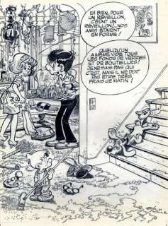 Roba - BOULE ET BILL Illustration originale Ã  l‘encre de Chine sur le thème