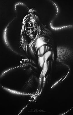 Manu Silva | Ultimate Wolverine sketch cover turned virgin cover - Omega red charcoal by Manu Silva | Raremarq (Buy It Now)