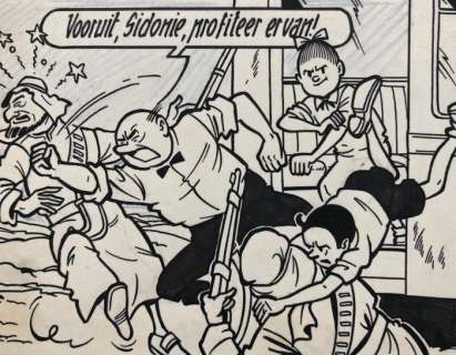 Suske en Wiske 50 - Originele pagina (p.31) Sjeik el Ro-Jenbiet - met luxe groot formaat hc  - (1963/2018) | Catawiki