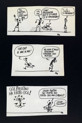 Lot 79 - Pazienza Andrea - "Pertini ha fatto gol!", anni ‘80 | Urania Casa d’Aste