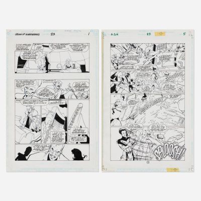 Lot 249 - Lee Moder and Ron Boyd, Legion of Super-Heroes #83 Story Pages 1 and 15 Original Art | Landry Pop Auctions