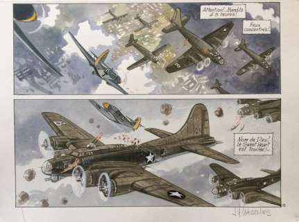 War and Dreams T1 - planche originale acrylic (p.19) - B52 - (2007) | Catawiki