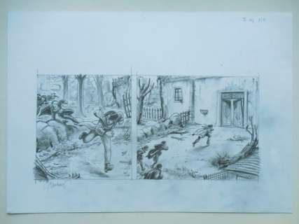 Bosschaert, Jan - Originele strook in potlood - Jaguar | Catawiki