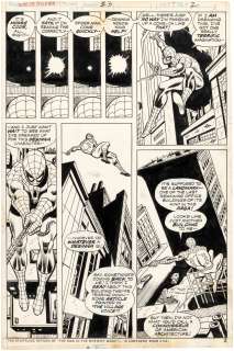"GIANT-SIZE SPIDER-MAN #3 COMIC BOOK PAGE ORIGINAL ART BY ROSS ANDRU. | Hake’s