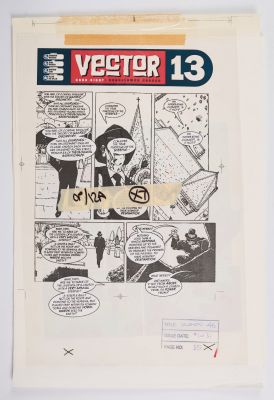 Lot 161 - Allan Bednar 2000 AD Prog #1031 Case Eight: Unhallowed Ground Vector 13 Colour Story Pages | Stanley Gibbons Baldwin’s