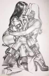 Birds of Prey - Gene Espy - Original Art Drawing - Page volante - Art original - (2007) | Catawiki