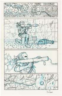 "THE MANHATTAN PROJECTS" #18 COMIC PAGE ORIGINAL ART BY NICK PITARRA.