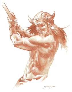 Conan The Barbarian - Original Sanguine - Sanjulian Signed - Art original | Catawiki