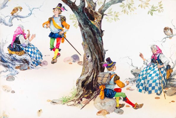 Lot 224 - Pikka (Piero Cattaneo) - The magic tinderbox, 1967 | Urania Casa d’Aste
