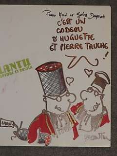  - Plantu -  Croquis dédicace au feutre couleur - Plantu, sculpture et dessin - (2003) 