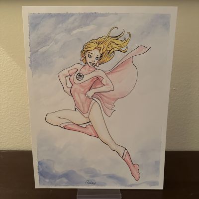 Atom Eve Watercolor by Tom Raney