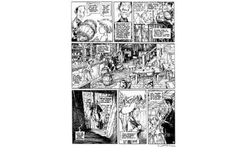 LOISEL. " Peter Pan ". Encre de Chine noire pour la planche 40 de l’album | Tessier Sarrou