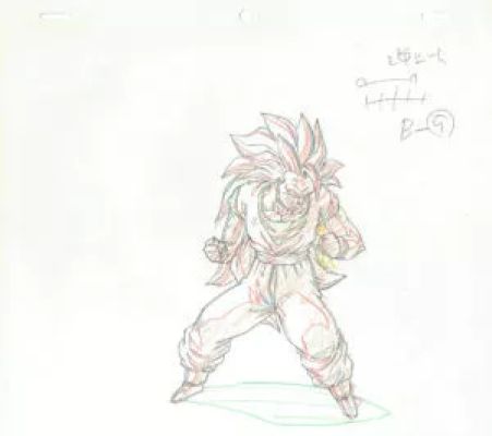 TORIYAMA Akira - DRAGON BALL - genga – Son Goku Super Saiyan 3 – Dragon Ball Z – DBZ – 2293
