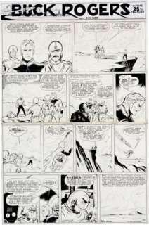 Yager. Rick | Â«Buck RogersÂ». Encre de Chine noire pour la planche 348 de | Tessier Sarrou