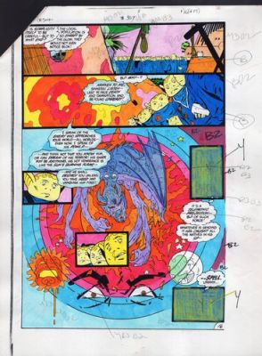 Color Guide art LEGION OF SUPER-HEROES #307 page #16 Gafford colors/Giffen art | eBay US (Buy It Now)