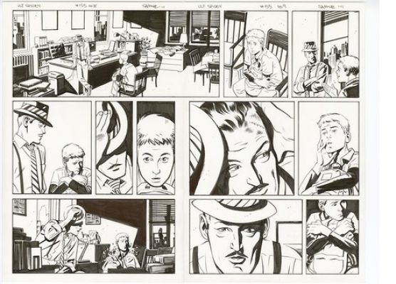 Ultimate Spider-Man #155 pages 8 & 9 Original Art Chris Samnee