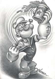 Popeye The Sailor - Original Drawing - Joan Vizcarra - 42x30 cm - Art de crayon | Catawiki