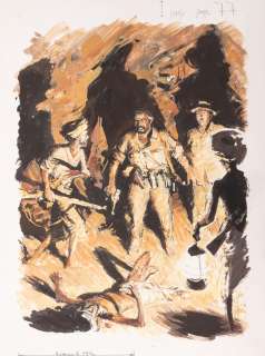 Albert Brenet (1903-2005) Meurtre... | Albert BRENET (1903-2005) Meurtre d’un indien. Gouache... | Drouot Estimations