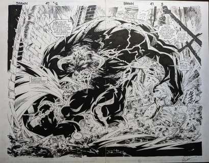 Greg Capullo / Todd McFarlane | Spawn #47 DPS p.2-3 1996 | Wolvie Fans Comic Art