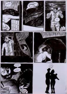 Peeters - Lupus, tome 1 Encre de Chine pour la planche 77 de l‘album qui