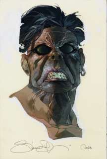 Simone Bianchi | Ranxerox painted headshot | Simone Bianchi