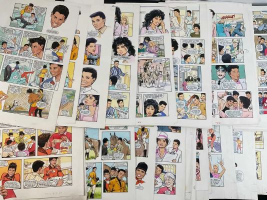 Lot 253 - THE FIVE STAR LIFE - circa 50 pages of original comic book art from LOOK-IN Magazine, 1987 series, | Excalibur Auctions