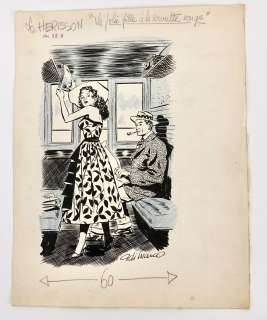 Di Marco Angelo La... | DI MARCO Angelo La jolie fille à la serviette rouge Illustration... | Vermot et Associés