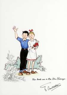 Vandersteen | Bob et Bobette, illustration Ã  l’encre de Chine, … | Banque Dessinée