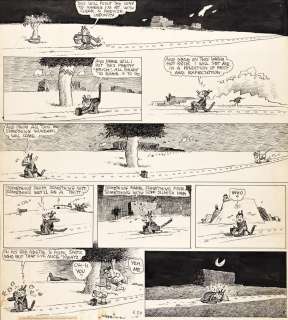 GEORGE HERRIMAN (1880-1944) "This Will Point the Way to Where I‘m At . . ." Krazy Kat Sunday Comic Strip