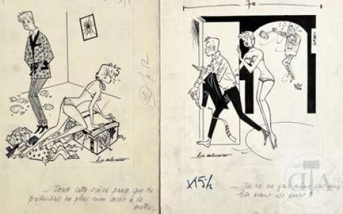 Badert/Les Pieds-Nickeles. Paire de gag publiee dans le… | Dagoty