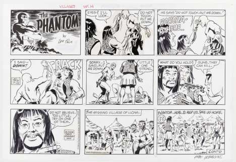 THE PHANTOM JULY 26, 1998 SUNDAY STRIP ORIGINAL ART BY GEORGE OLESEN. | Hake’s