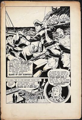 Sea Rover GOLDEN AGE Original Art GREEN LAMA 1946 Pete Morisi Sal Trapani 8-PGS | eBay US