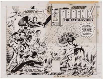 PHOENIX THE UNTOLD STORY WRAPAROUND COVER PRINTING MECHANICAL. | Hake’s