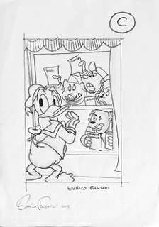  - Donald Duck - Enrico Faccini - â€œBozza per copertinaâ€ - 2005 