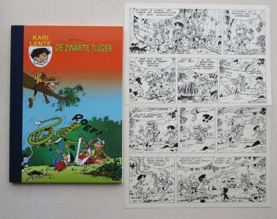 Mau, Bob - Originele pagina (p.14) + hardcover album - Kari Lente 52 - De zwarte tijger - (2010) | Catawiki
