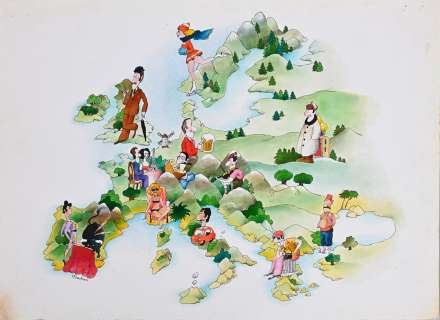 BLACHON, Roger (1941-2008) L‘Europe.... - Lot 86 - BLACHON, Roger (1941-2008) L‘Europe. Illustration...