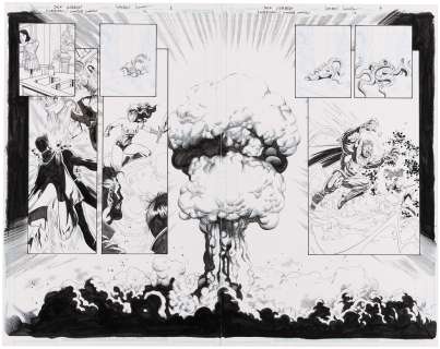 SUPERMAN - WONDER WOMAN #12 DPS ORIGINAL ART INKS BY WALDEN WONG. | Hake’s