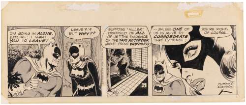 BATMAN MAY 8, 1969 DAILY STRIP ORIGINAL ART BY AL PLASTINO. | Hake’s