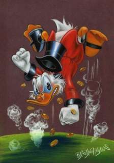 Bas Heymans - Uncle Scrooge - Temper in pastel - Art préliminaire original | Catawiki