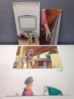 Selen  - Luca Tarlazzi - 4x Disegni Originali (sequenza scene) per fumetto sexy erotico - Firmate - Page volante - (1994) | Catawiki